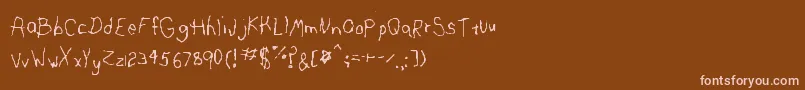 LeftyMonster Font – Pink Fonts on Brown Background