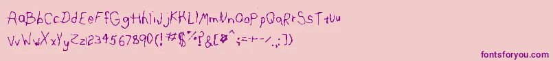 LeftyMonster Font – Purple Fonts on Pink Background