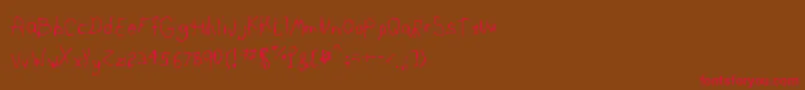 LeftyMonster Font – Red Fonts on Brown Background
