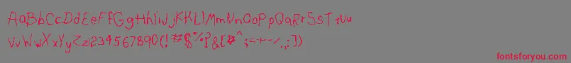 LeftyMonster Font – Red Fonts on Gray Background