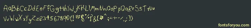 LeftyMonster Font – Yellow Fonts on Black Background