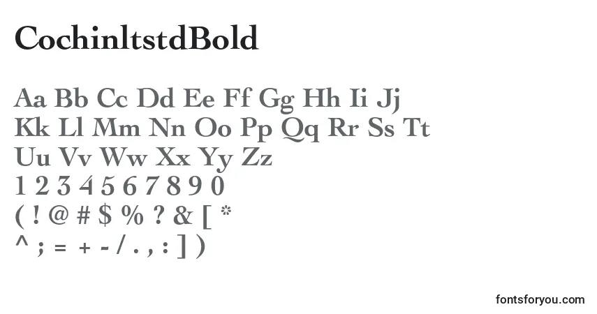 Czcionka CochinltstdBold – alfabet, cyfry, specjalne znaki