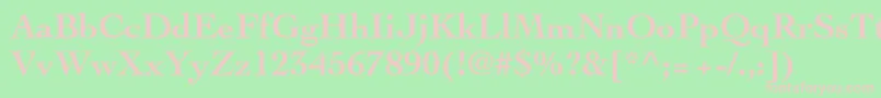 CochinltstdBold Font – Pink Fonts on Green Background