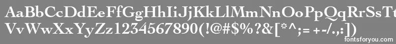 フォントCochinltstdBold – 灰色の背景に白い文字