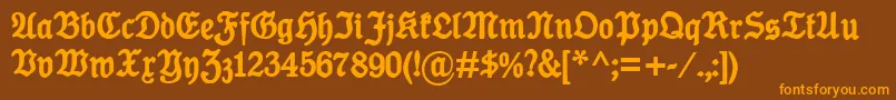 KoenigTypeBold Font – Orange Fonts on Brown Background