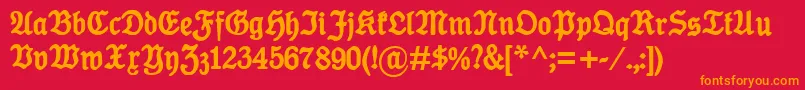 fuente KoenigTypeBold – Fuentes Naranjas Sobre Fondo Rojo