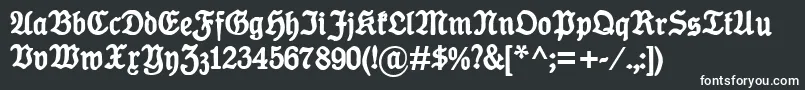 フォントKoenigTypeBold – 黒い背景に白い文字