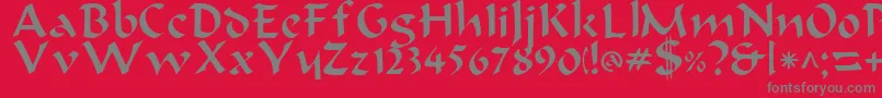 BondeaRegular-Schriftart – Graue Schriften auf rotem Hintergrund