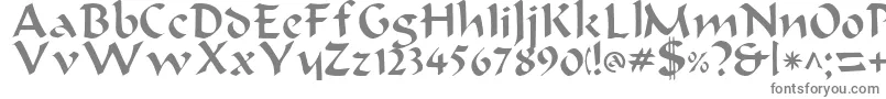BondeaRegular-fontti – harmaat kirjasimet valkoisella taustalla