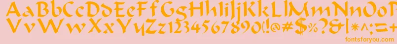 BondeaRegular Font – Orange Fonts on Pink Background