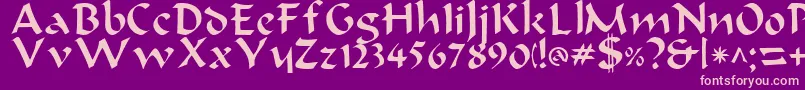 BondeaRegular Font – Pink Fonts on Purple Background