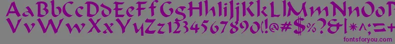 BondeaRegular Font – Purple Fonts on Gray Background