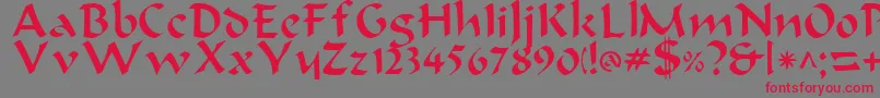 BondeaRegular-Schriftart – Rote Schriften auf grauem Hintergrund