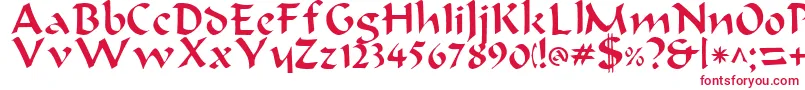 フォントBondeaRegular – 赤い文字