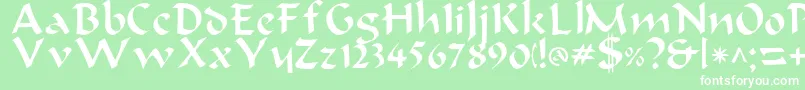 BondeaRegular Font – White Fonts on Green Background