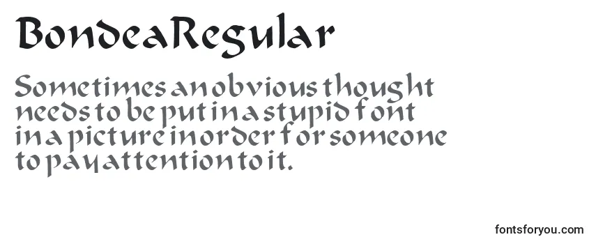Review of the BondeaRegular Font