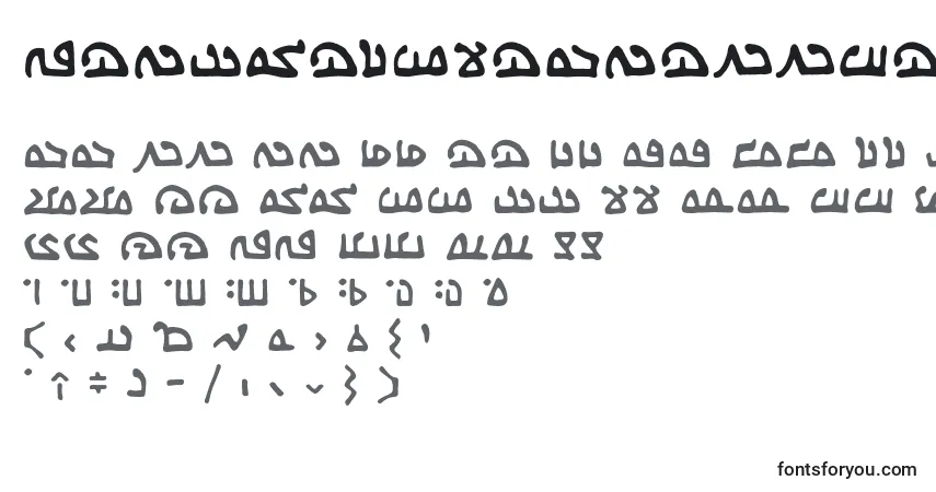 Czcionka WecomeinpeacebbReg (118260) – alfabet, cyfry, specjalne znaki