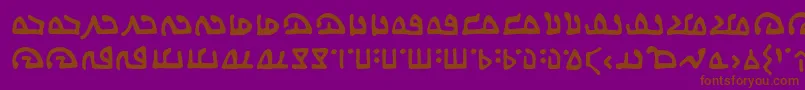 WecomeinpeacebbReg Font – Brown Fonts on Purple Background