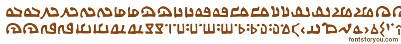 Шрифт WecomeinpeacebbReg – коричневые шрифты на белом фоне