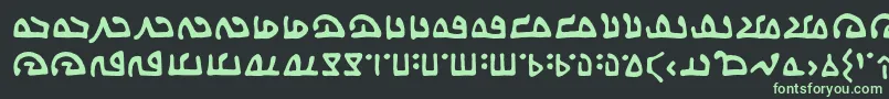 フォントWecomeinpeacebbReg – 黒い背景に緑の文字