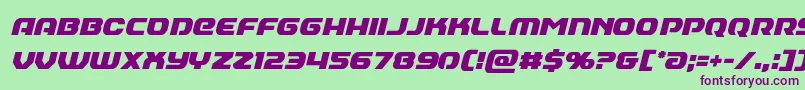 フォントAnnapoliscondital – 緑の背景に紫のフォント