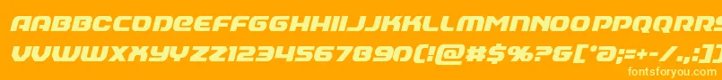 Annapoliscondital-fontti – keltaiset fontit oranssilla taustalla