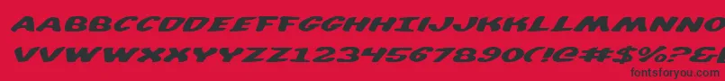 DiegoconItalic Font – Black Fonts on Red Background