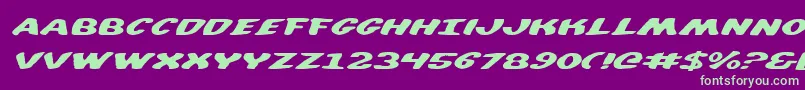 DiegoconItalic Font – Green Fonts on Purple Background