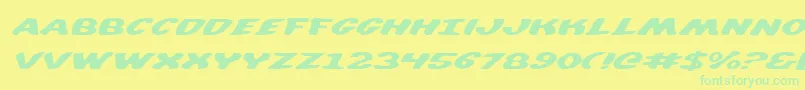 DiegoconItalic Font – Green Fonts on Yellow Background