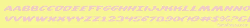 DiegoconItalic Font – Pink Fonts on Yellow Background