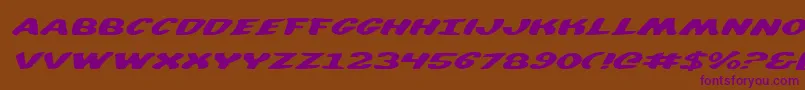 DiegoconItalic Font – Purple Fonts on Brown Background