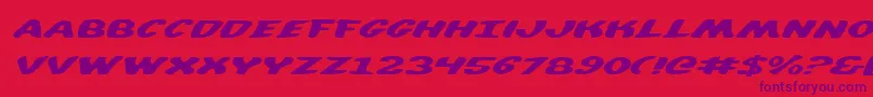 DiegoconItalic Font – Purple Fonts on Red Background