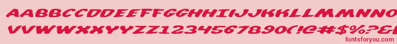 DiegoconItalic-fontti – punaiset fontit vaaleanpunaisella taustalla