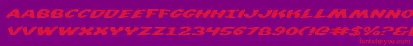 DiegoconItalic Font – Red Fonts on Purple Background