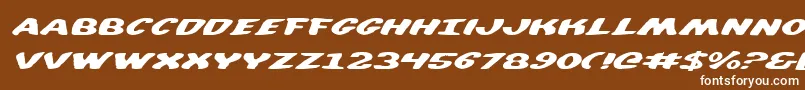フォントDiegoconItalic – 茶色の背景に白い文字
