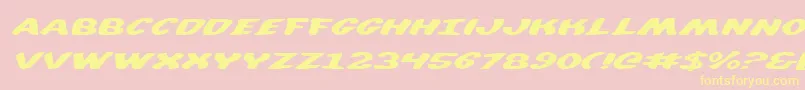 DiegoconItalic Font – Yellow Fonts on Pink Background