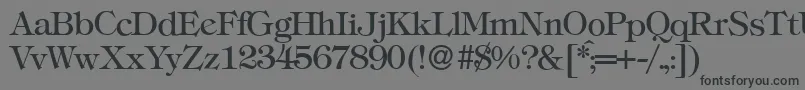 フォントT731RomanRegular – 黒い文字の灰色の背景