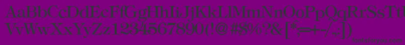 T731RomanRegular Font – Black Fonts on Purple Background