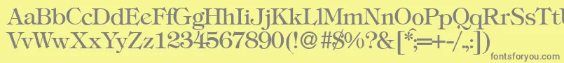 Шрифт T731RomanRegular – серые шрифты на жёлтом фоне