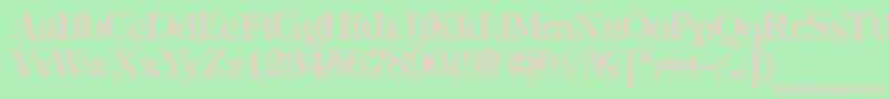 フォントT731RomanRegular – 緑の背景にピンクのフォント