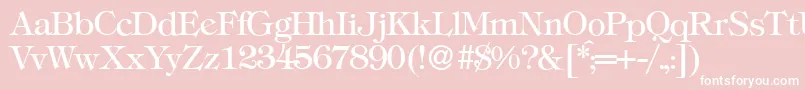フォントT731RomanRegular – ピンクの背景に白い文字