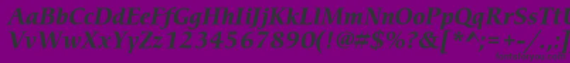 Шрифт CerigostdBolditalic – чёрные шрифты на фиолетовом фоне