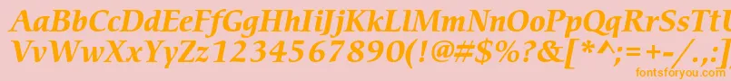 CerigostdBolditalic Font – Orange Fonts on Pink Background