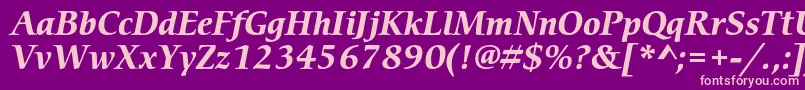 CerigostdBolditalic Font – Pink Fonts on Purple Background