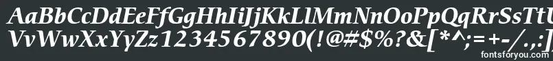 Шрифт CerigostdBolditalic – белые шрифты на чёрном фоне