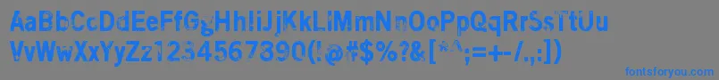 ScratchX-Schriftart – Blaue Schriften auf grauem Hintergrund