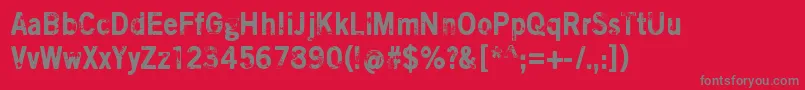 フォントScratchX – 赤い背景に灰色の文字