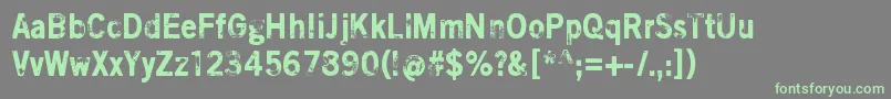 ScratchX Font – Green Fonts on Gray Background