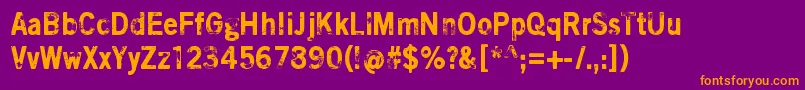 ScratchX Font – Orange Fonts on Purple Background