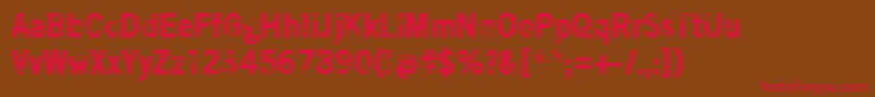 ScratchX Font – Red Fonts on Brown Background